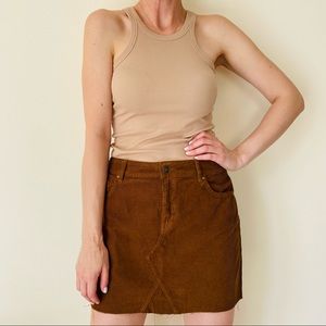 PacSun Women's brown Corduroy Mini skirt